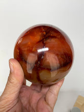 Load image into Gallery viewer, 6 pc Carnelian sphere heart w/ info cards FD65